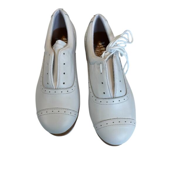 Bloch Womens Tap Shoe Jason Samuels Smith White Natural Sole Dance S0313L Size 5 - Picture 10 of 16